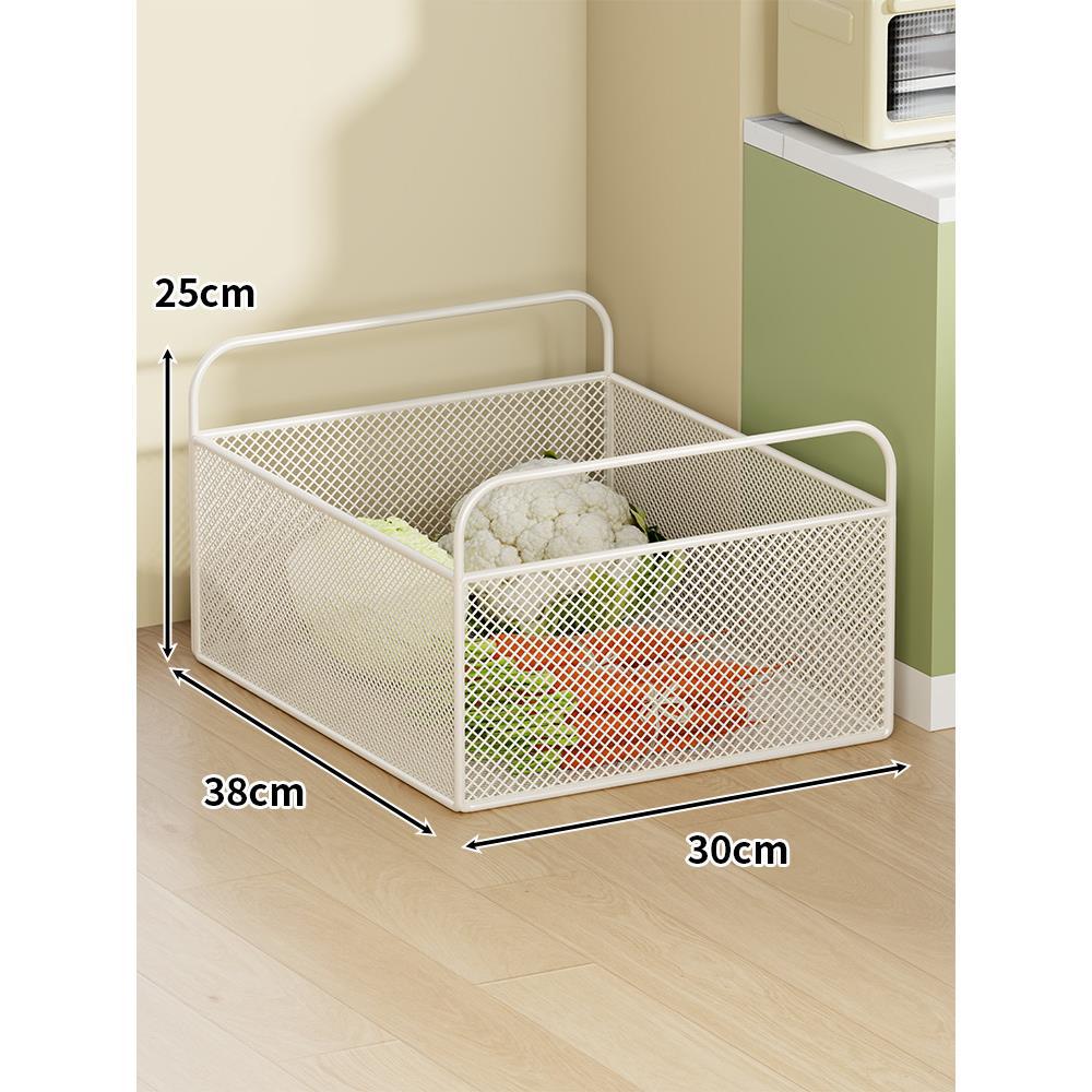 Mobile Mesh Storage Basket with Handle and Locking Casters