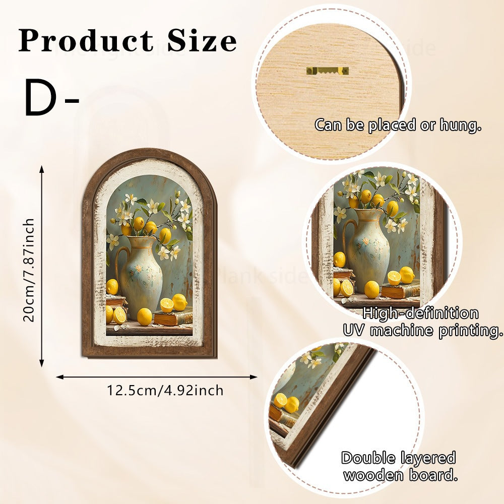 Wall decoration with lemon pattern