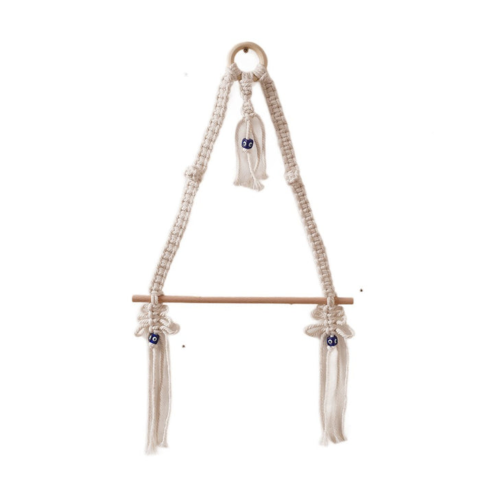 Macrame Hanging Plant Holder with Wooden Rod