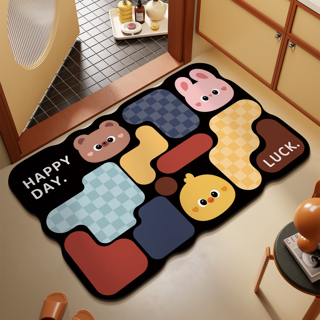 Playful Puzzle-Themed Area Mat