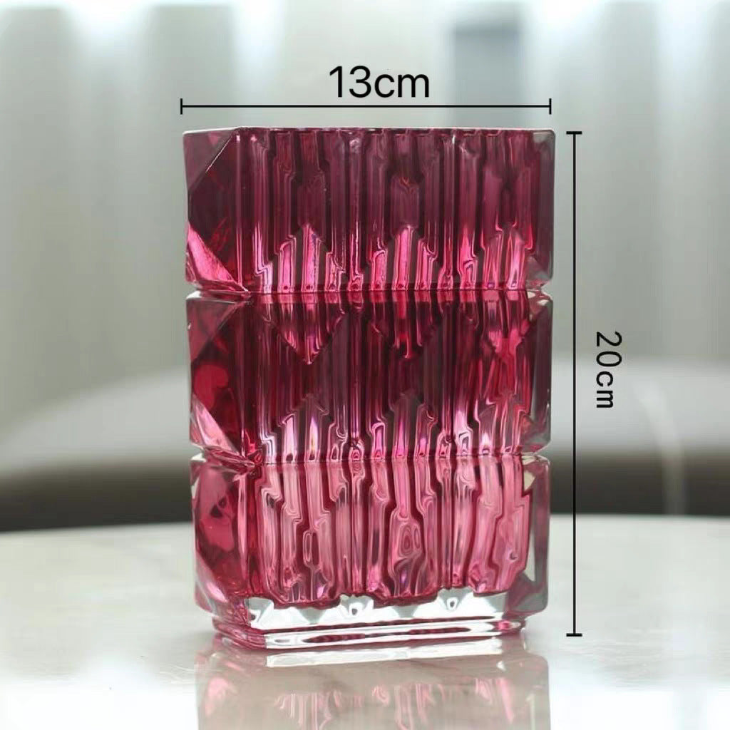 Decorative Textured Glass Container