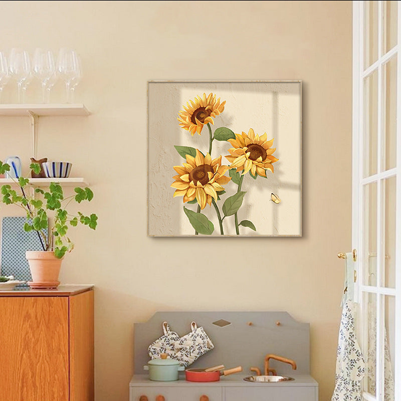 Cat and Sunflower Framed Wall Art