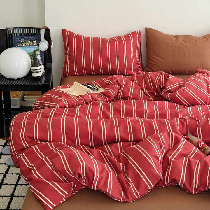Decorative Luxurious Striped Duvet Cover Set Avarnia