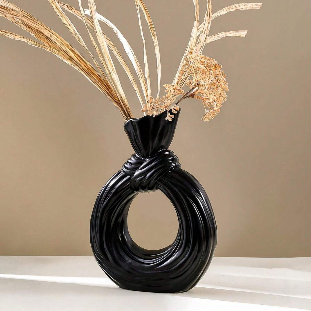 Artistic Knot-Shaped Ring Vase