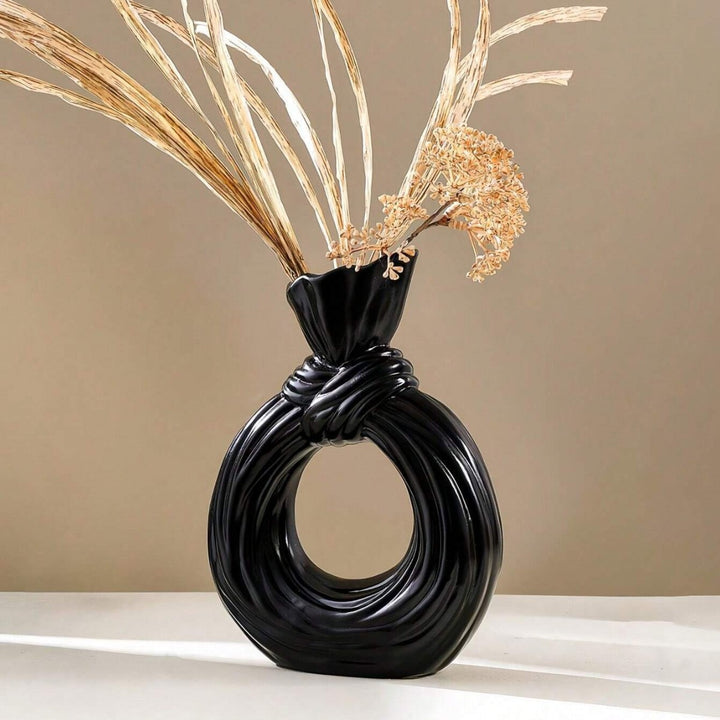 Artistic Knot-Shaped Ring Vase
