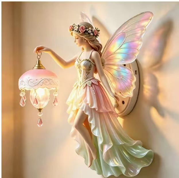 Decorative fairy figure with LED light