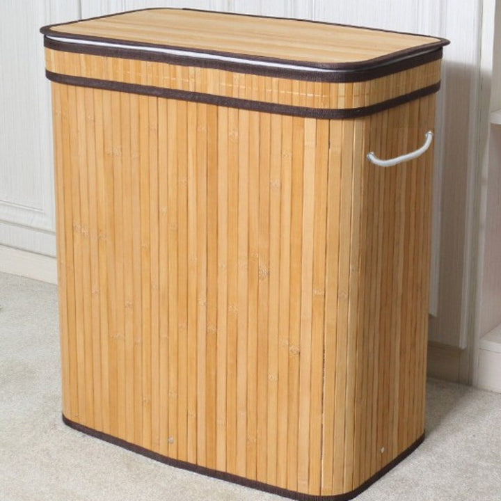 Elegant Laundry Basket Made of Natural Bamboo