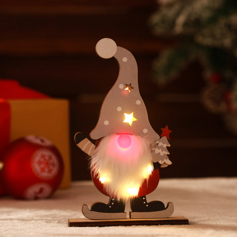 Decorative Christmas gnome with LED lighting