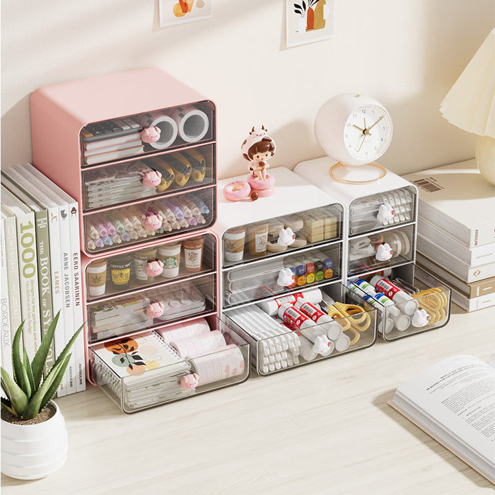Modern Multi-Drawer Desktop Storage Organizer