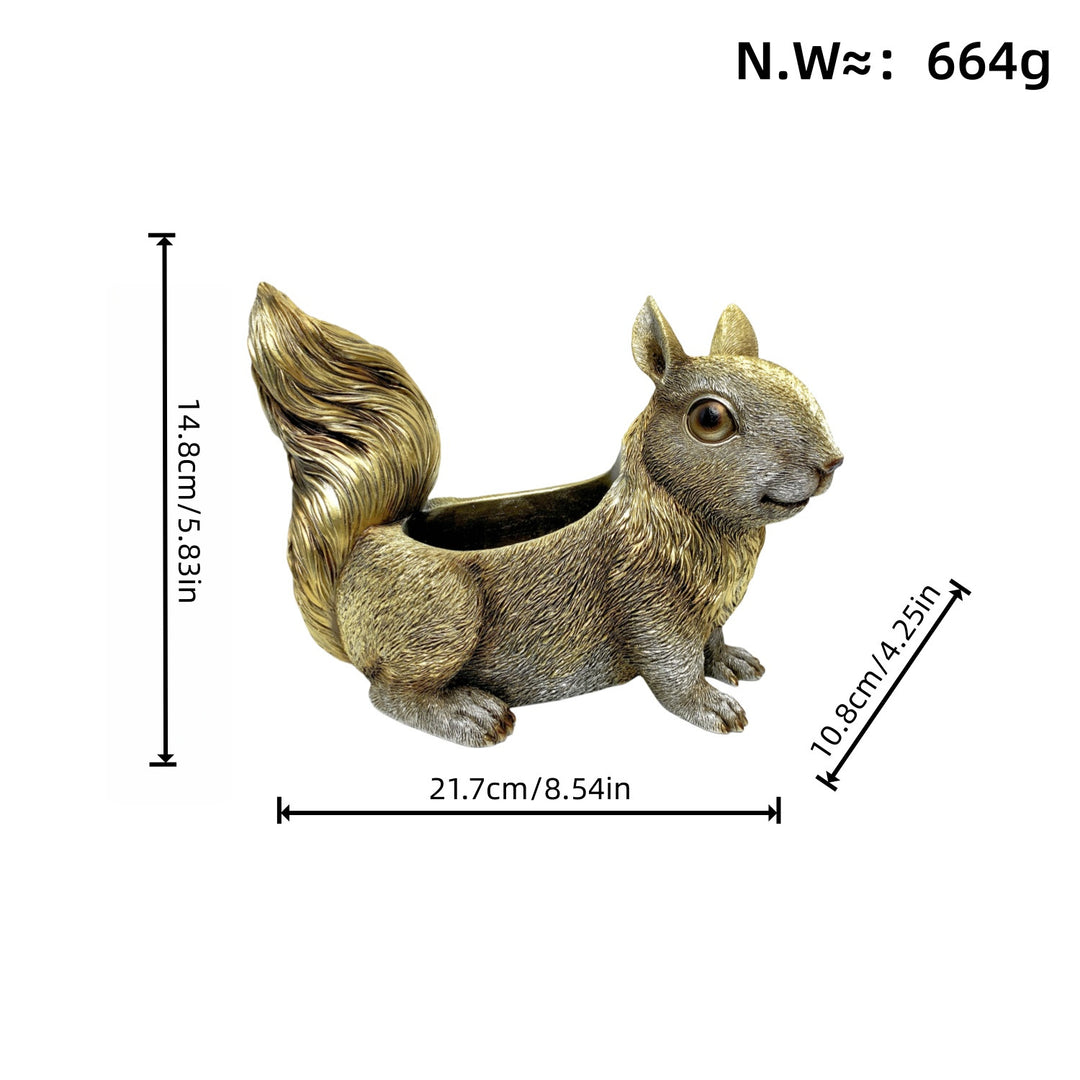 Squirrel-shaped planter