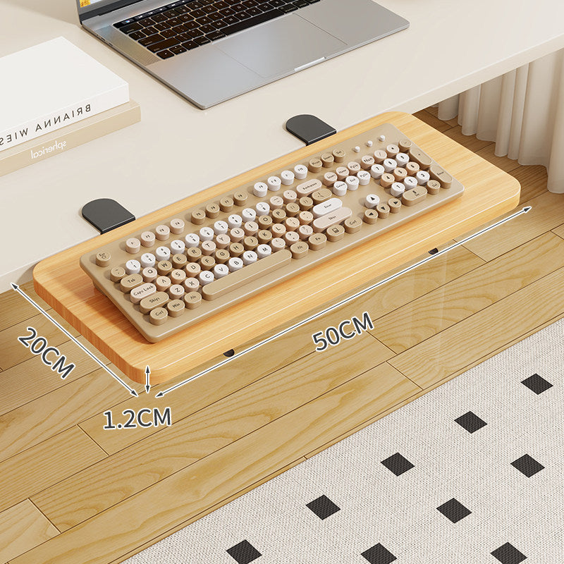 Clamp-On Foldable Bamboo Side Tray Table for Desk and Sofa
