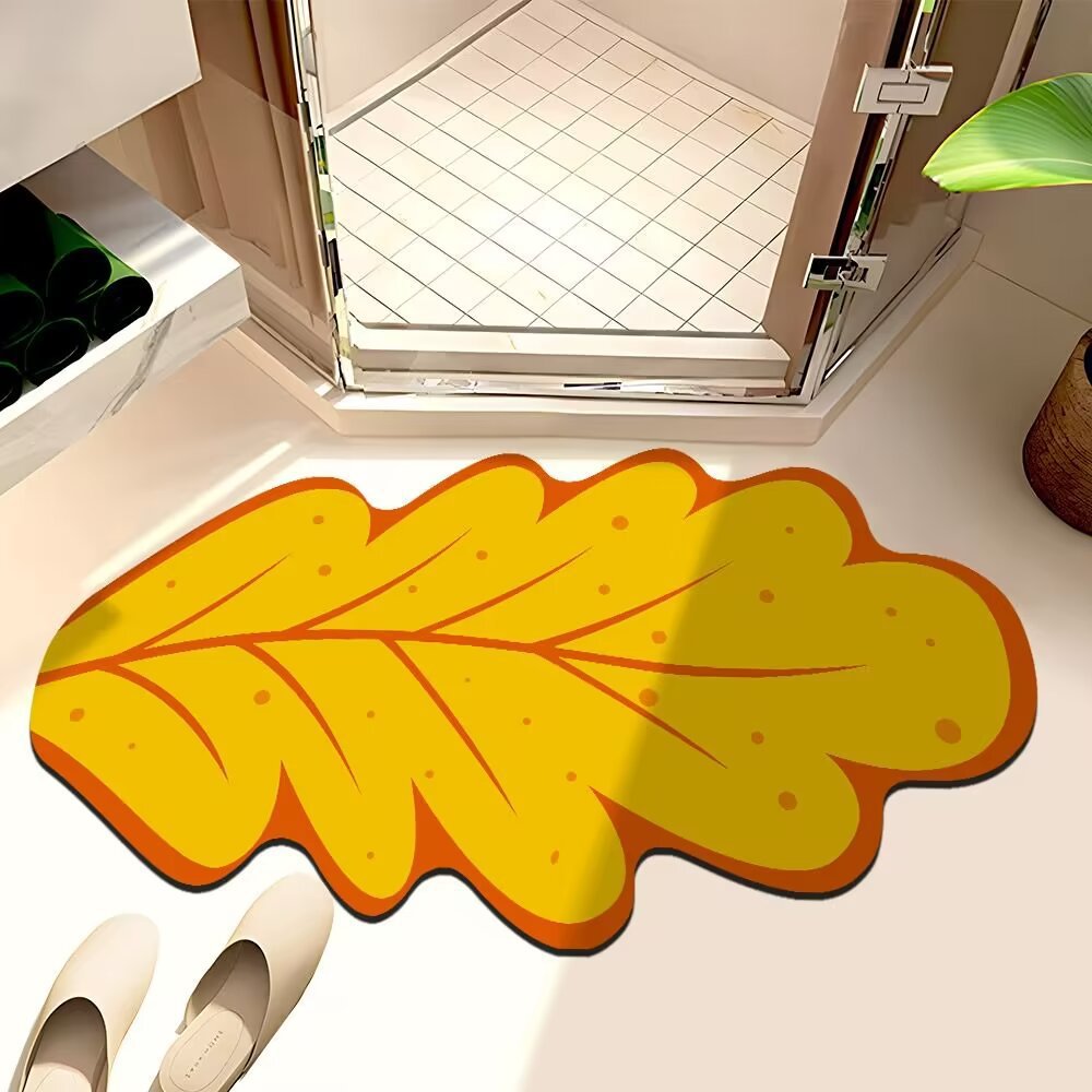 Leaf-Shaped Bath Mat