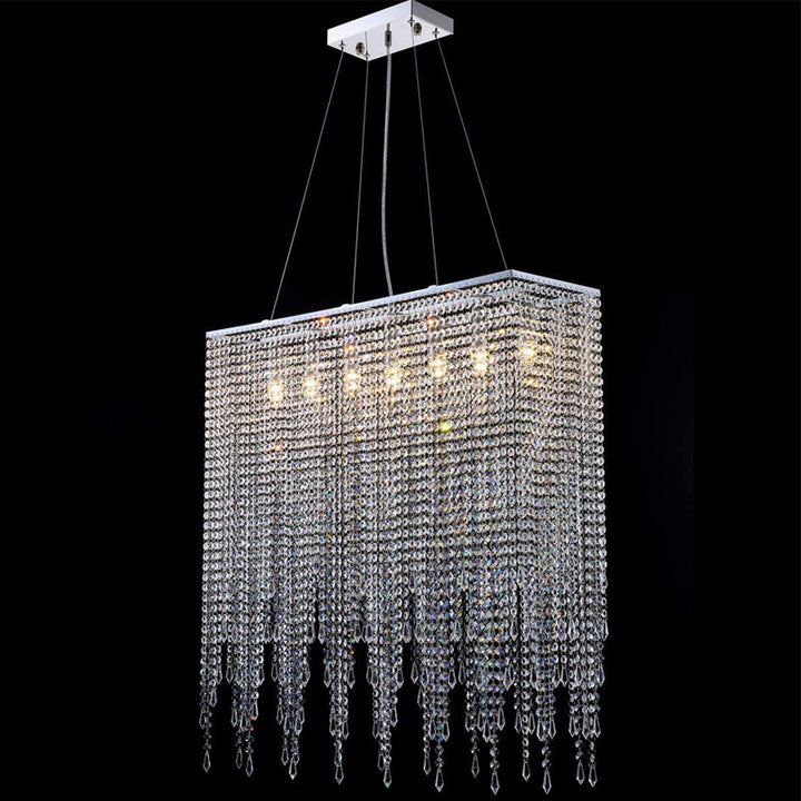 Crystal bead pendant light