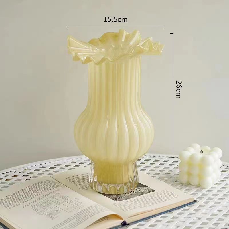 Decorative Fluted Glass Vase
