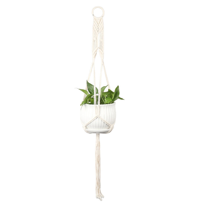 Plant-hanging macrame shelf