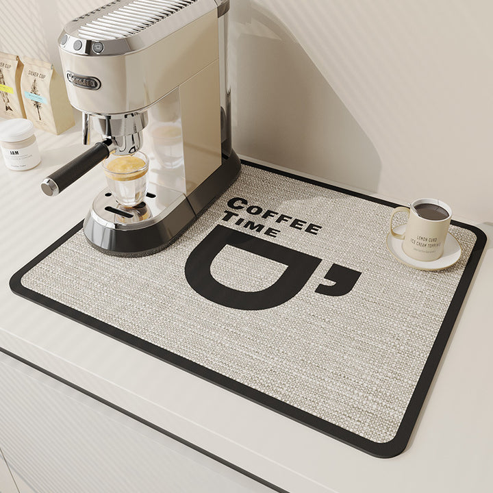 Coffee-Themed Kitchen Mat for Home Floor