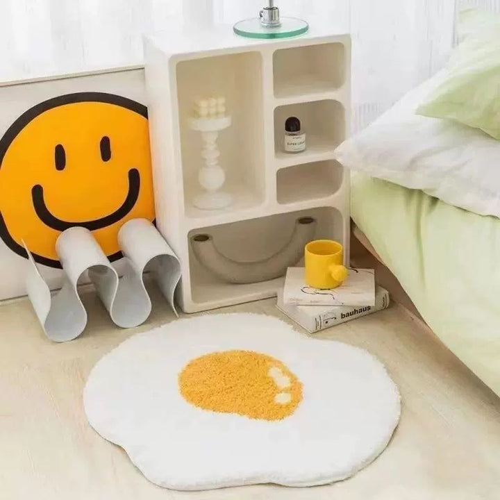 Lemon-Shaped Plush Bath Mat