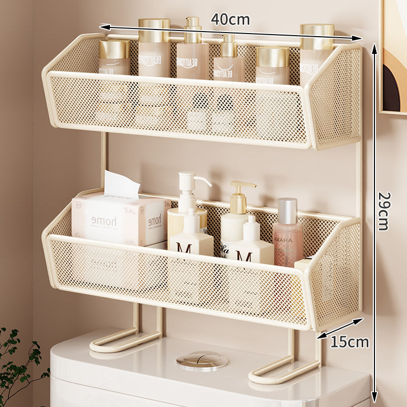 Mesh Two-Tier Bathroom & Countertop Organizer Shelf