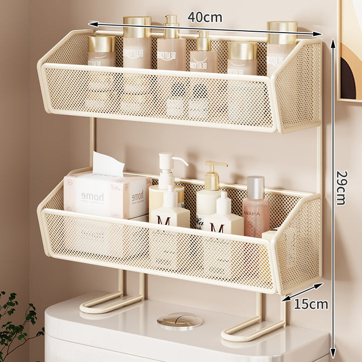 Mesh Two-Tier Bathroom & Countertop Organizer Shelf
