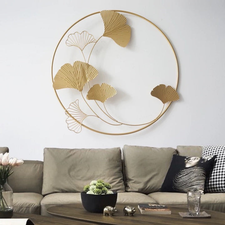 Elegant Ginkgo Leaf Decorative Wall Art Sculpture