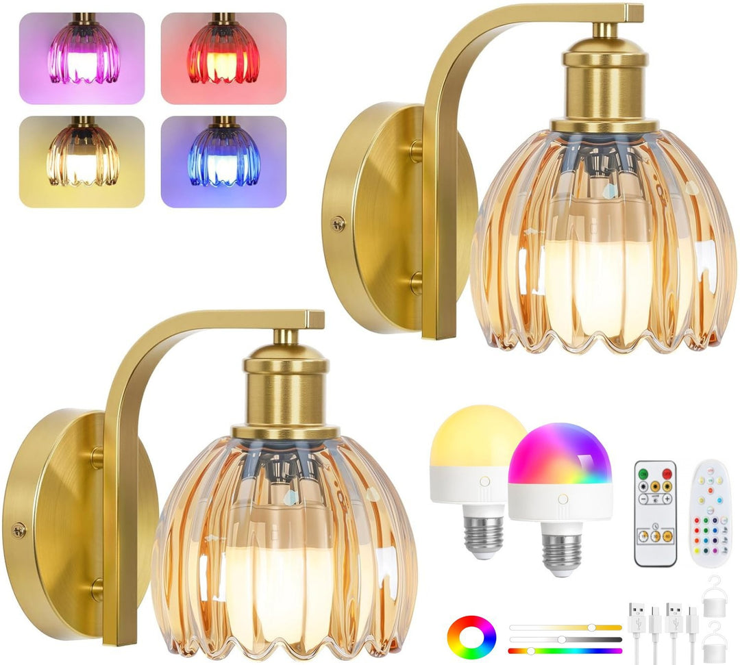 Color-changing LED wall lamp
