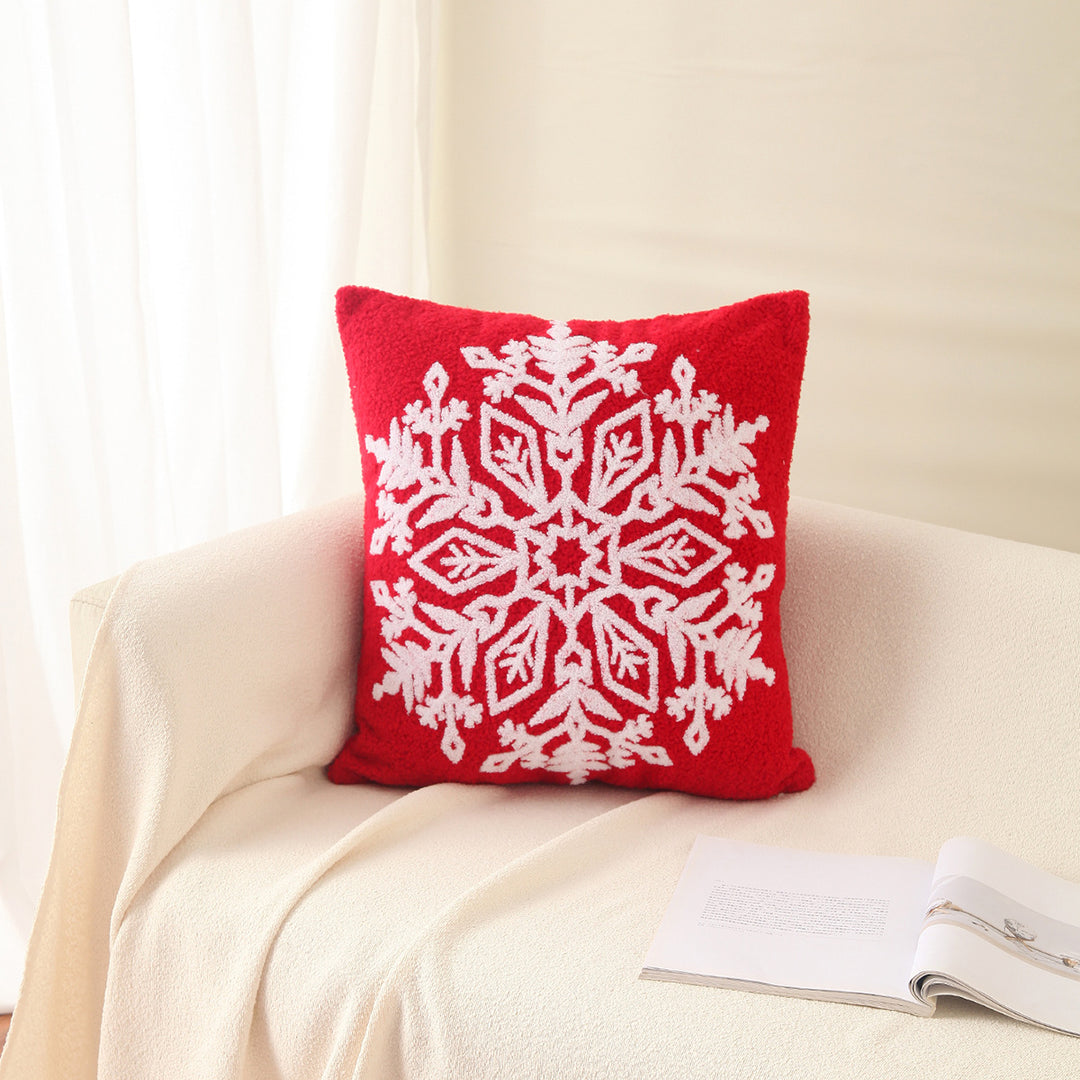 Festive Decorative Snowflake Cushion