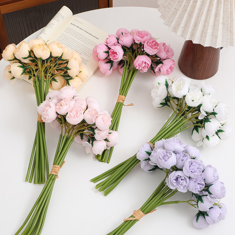 More realistic artificial peony bouquet