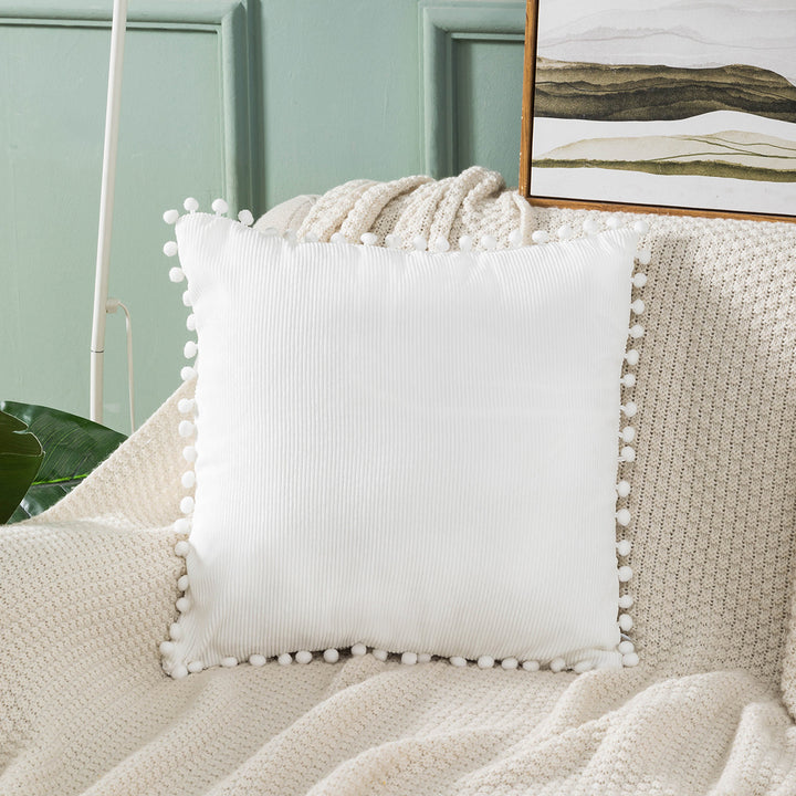 Textured Corduroy Decorative Throw Pillow