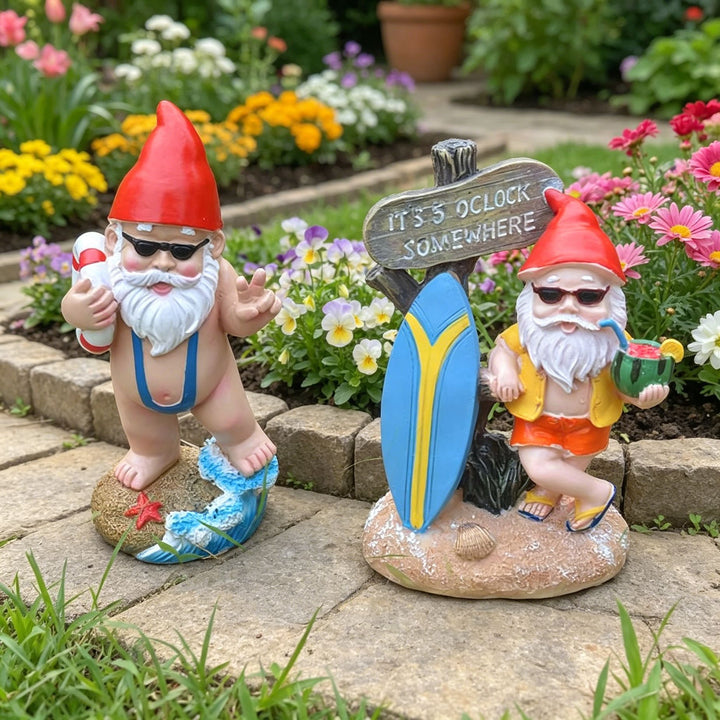 Whimsical Beach Gnome Figurine
