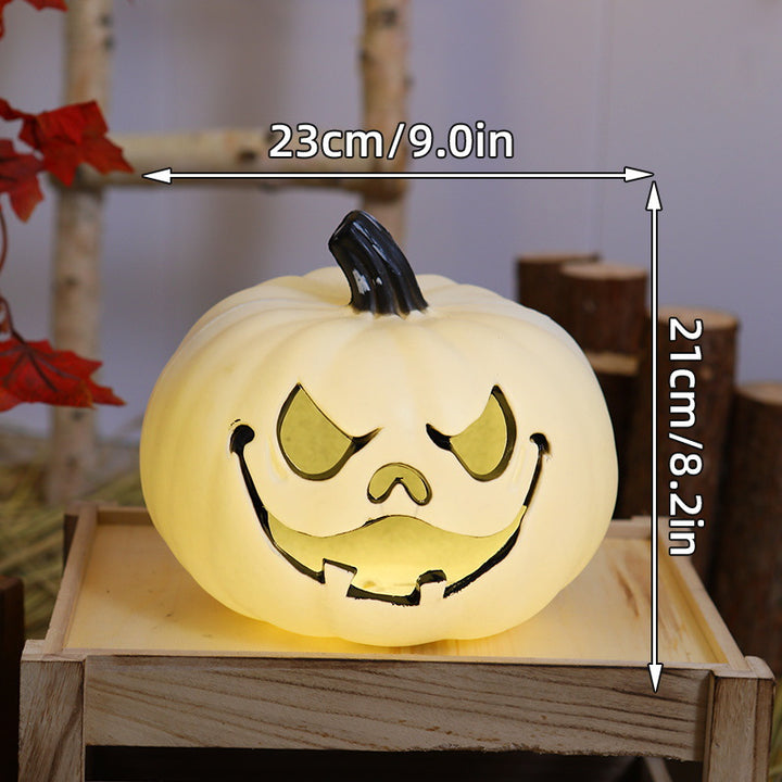 Ceramic Cat Pumpkin LED Tealight Holder