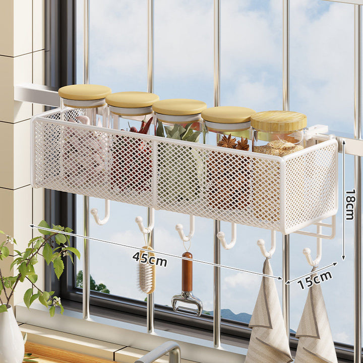 Over-Railing Mesh Kitchen Organizer Basket