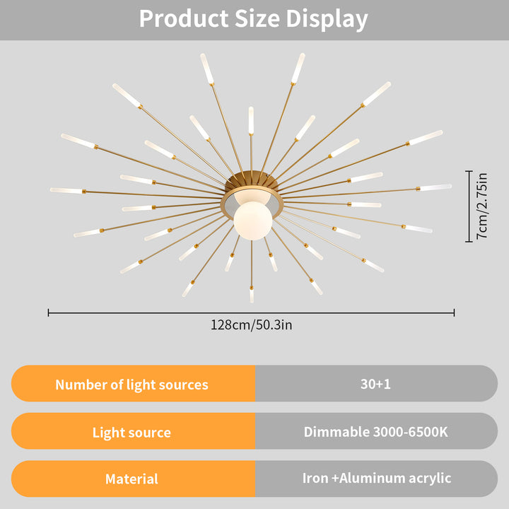 Modern Starburst Ceiling Light