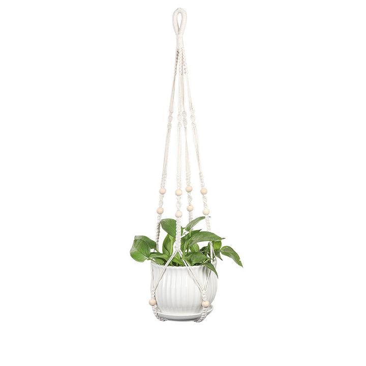 Plant-hanging macrame shelf