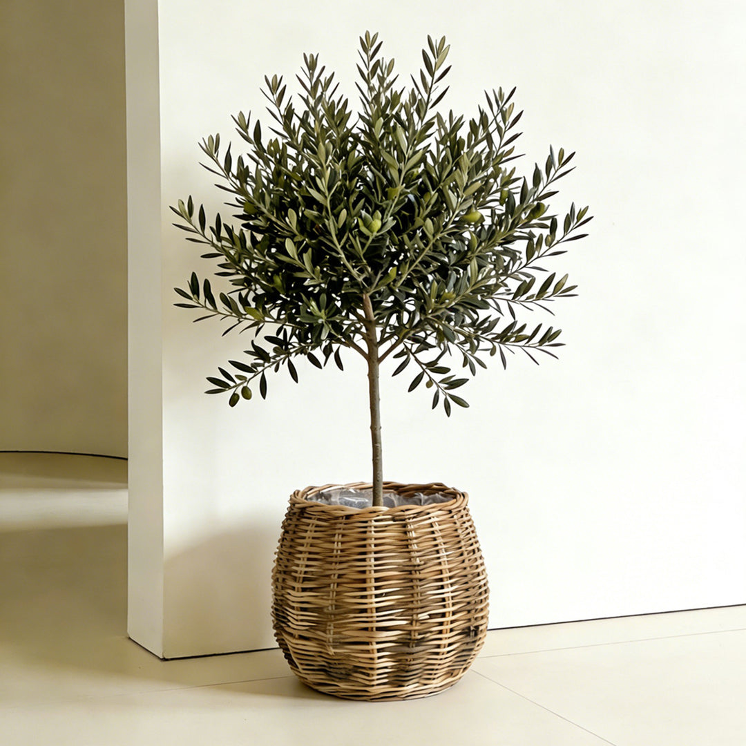 Handcrafted basket with natural flair
