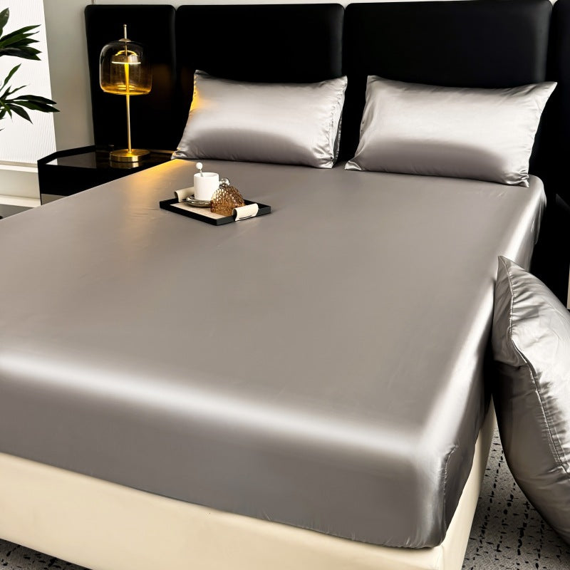 High-Thread Count Satin Bed Sheet Set