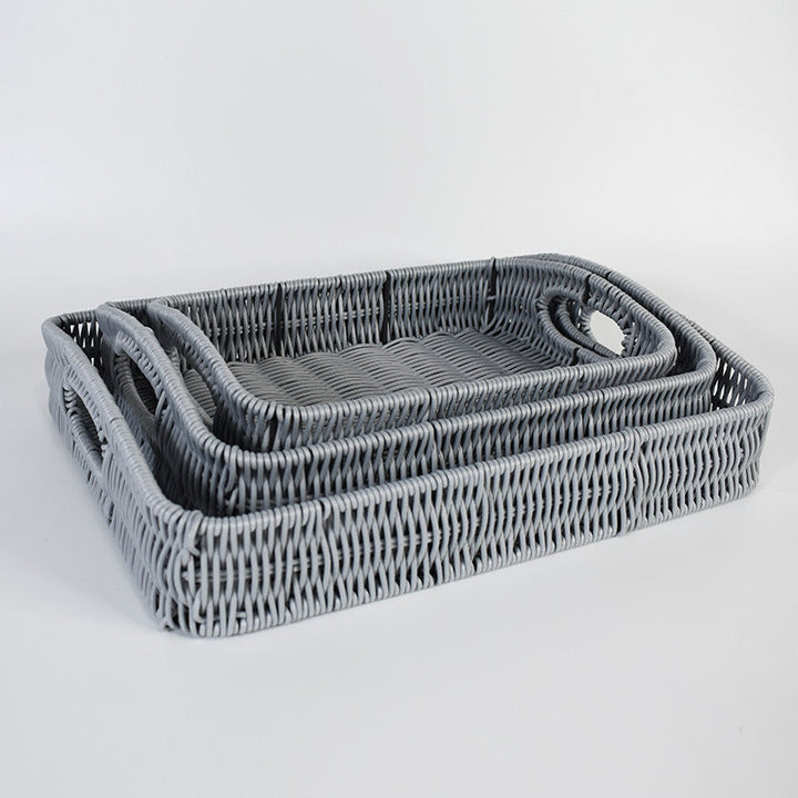 Stacking Woven Storage Trays