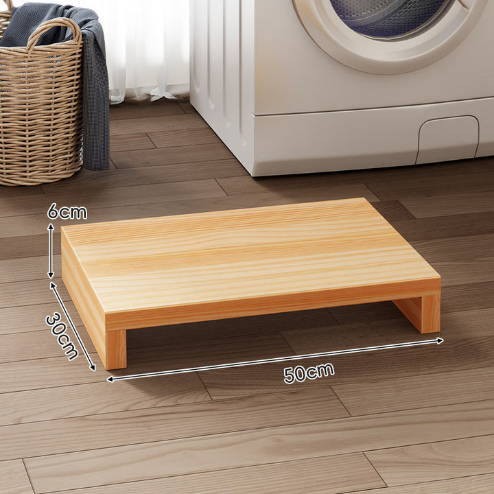 Low-Profile Solid Wood Appliance Riser Platform