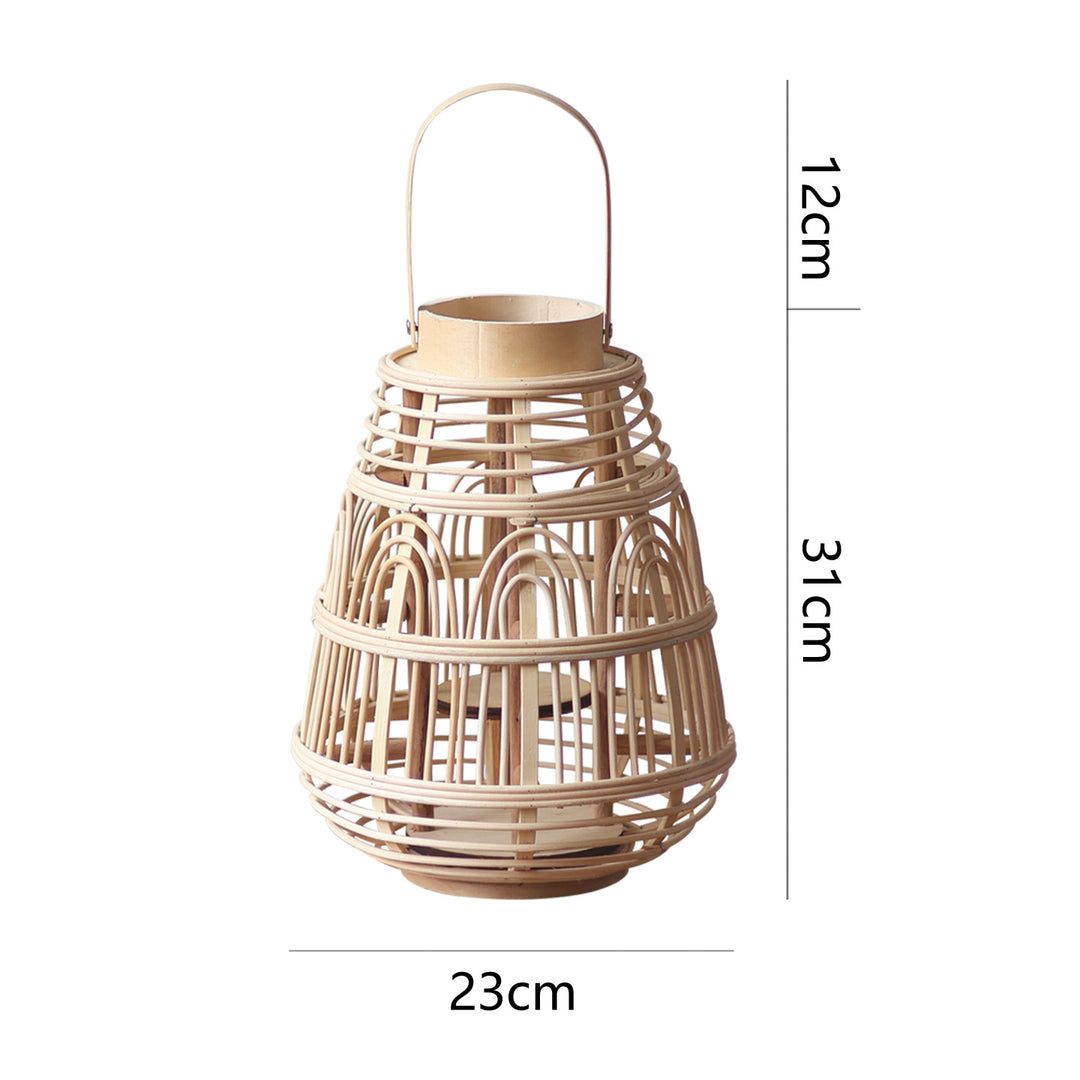 Rustic Rattan Lantern