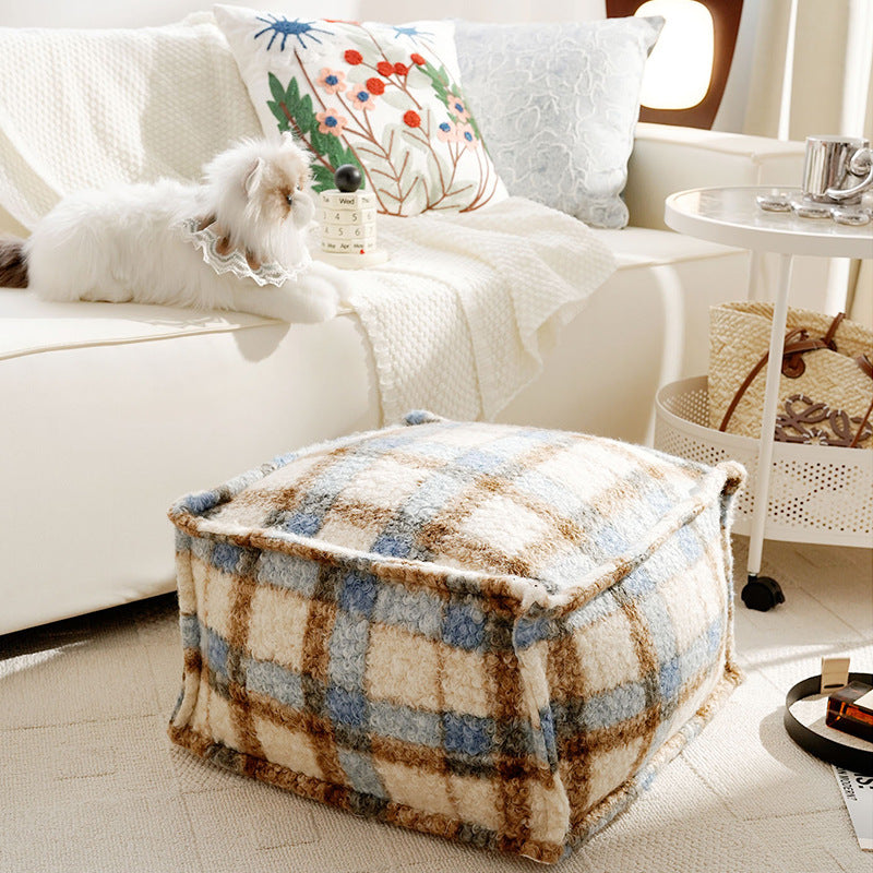 Cozy Textured Floor Pouf