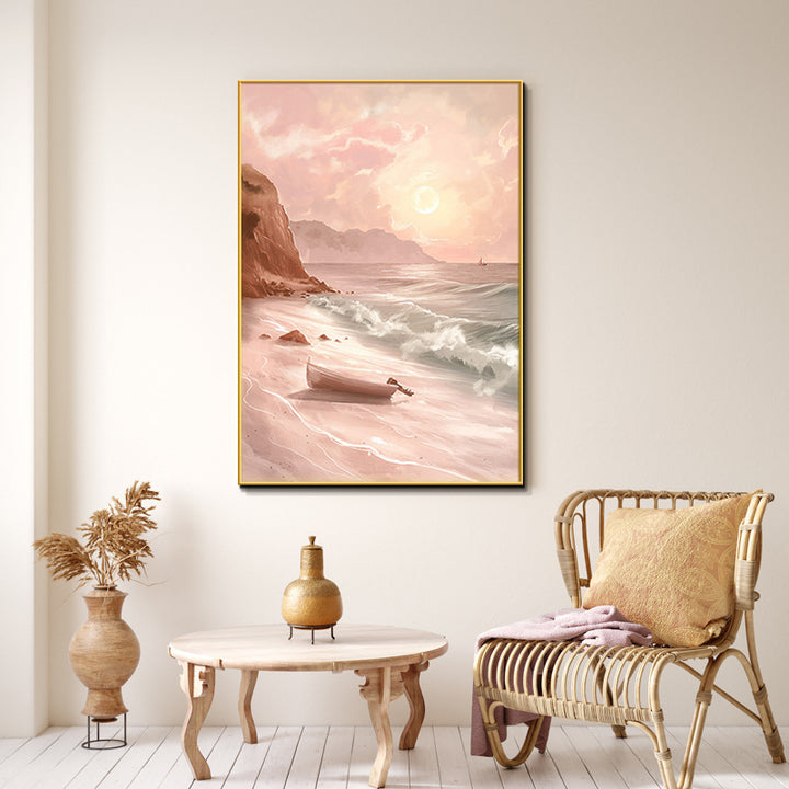 Beach Sunset Themed Canvas Wall Art