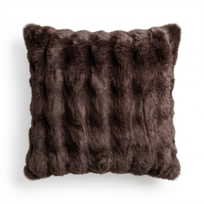 Plush Faux Fur Decorative Pillow