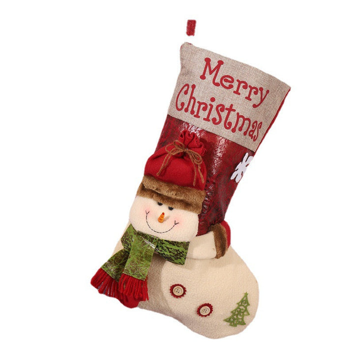 Cute Christmas stocking with snowman motif