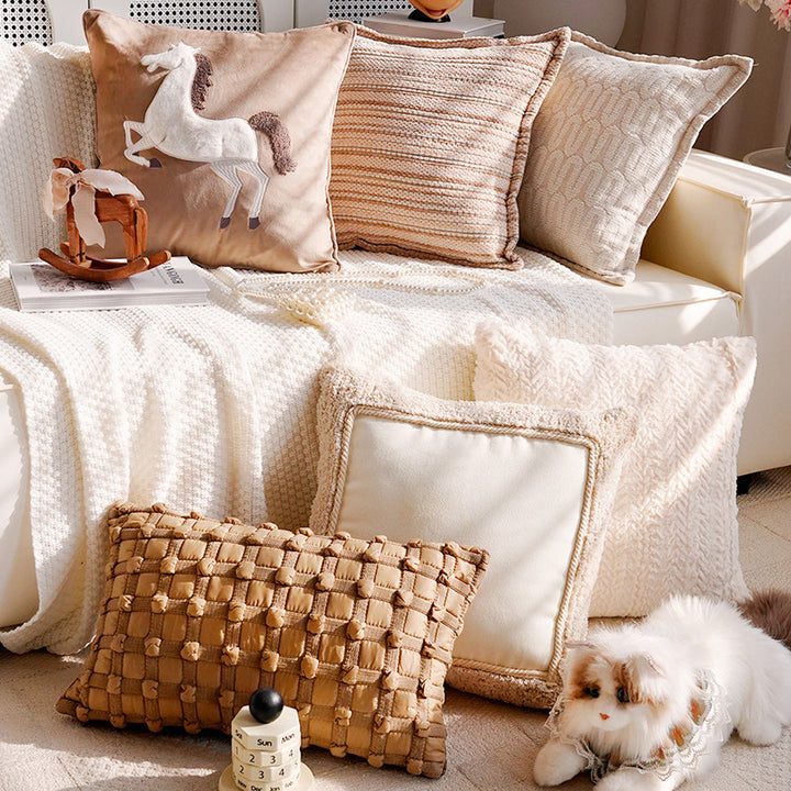 Luxurious Faux Fur Decorative Pillow