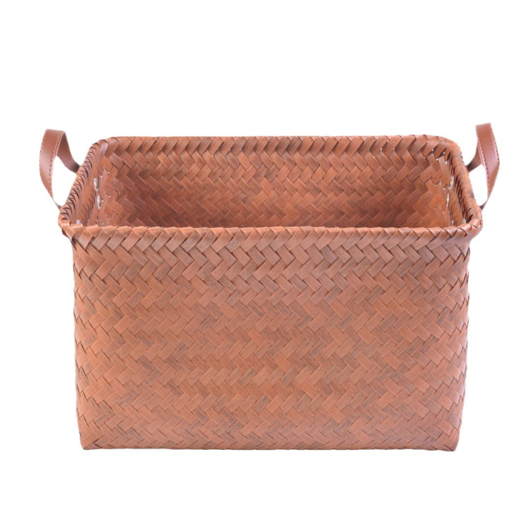 Woven storage basket