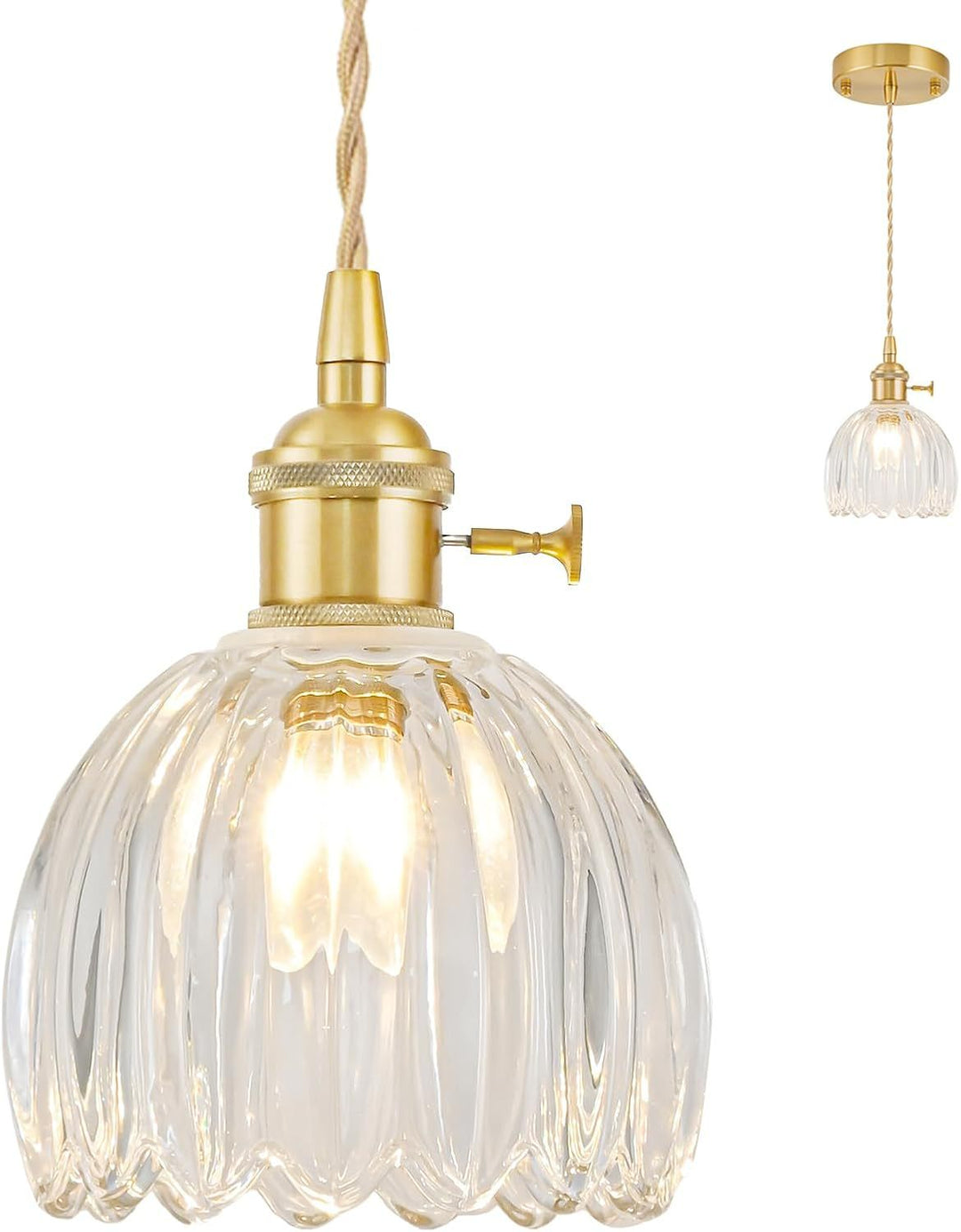 Decorative glass pendant light