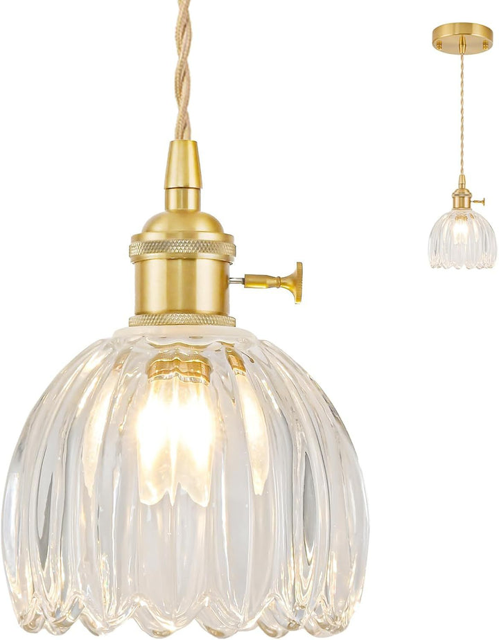 Decorative glass pendant light