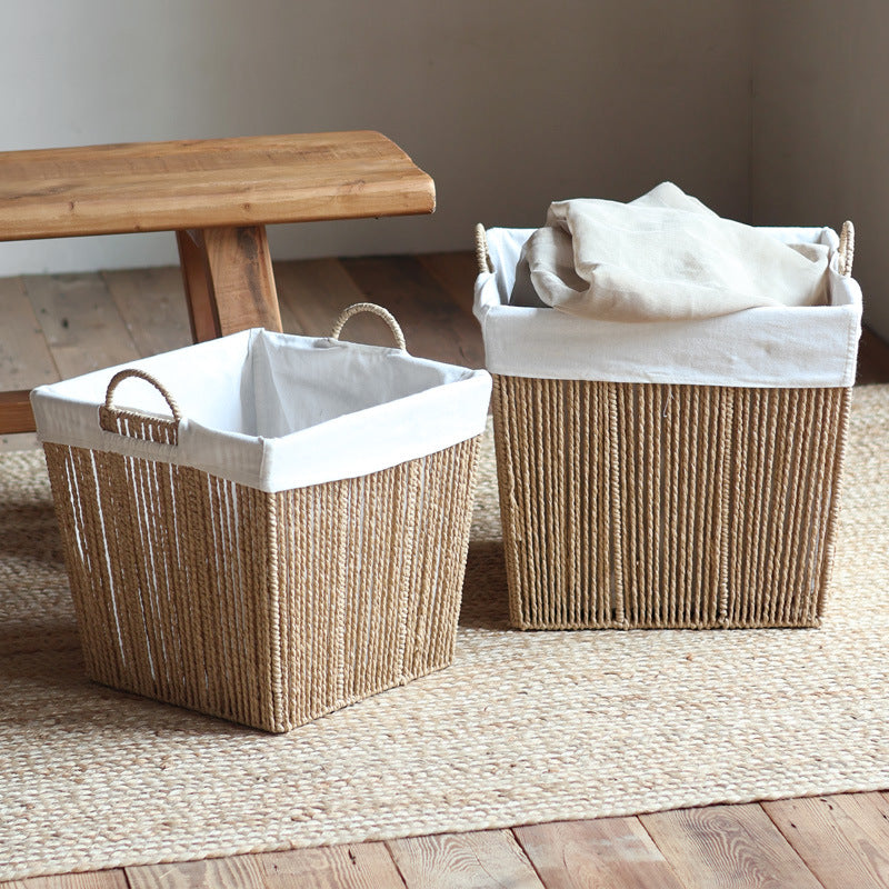 Storage basket with practical handles