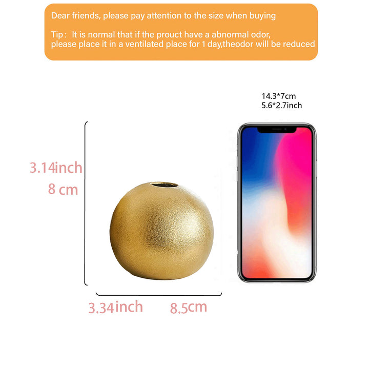 Decorative Gold Sphere Vase