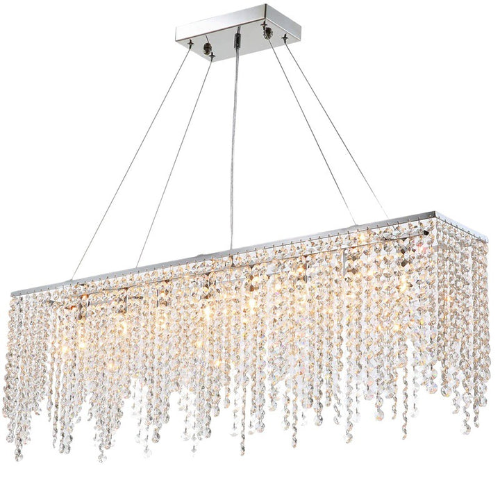 Crystal bead pendant light
