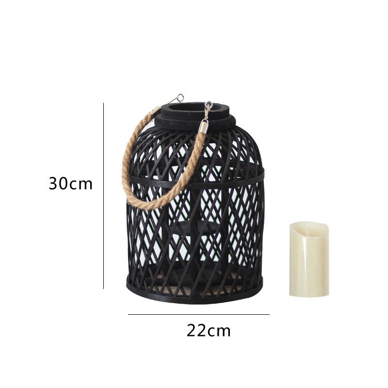 Decorative lantern made of braided material